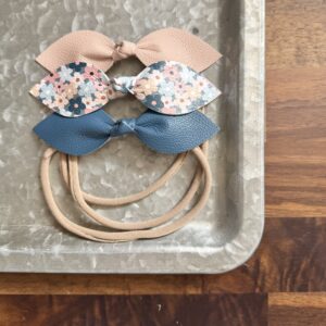 Baby headband set - Blue Daisy