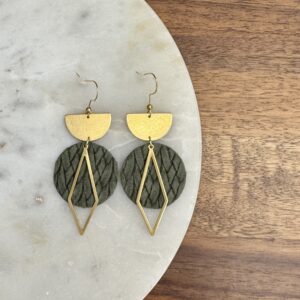 Clove Earrings - Olive