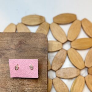 Mini Gold Studs - Leaf